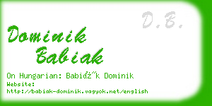 dominik babiak business card